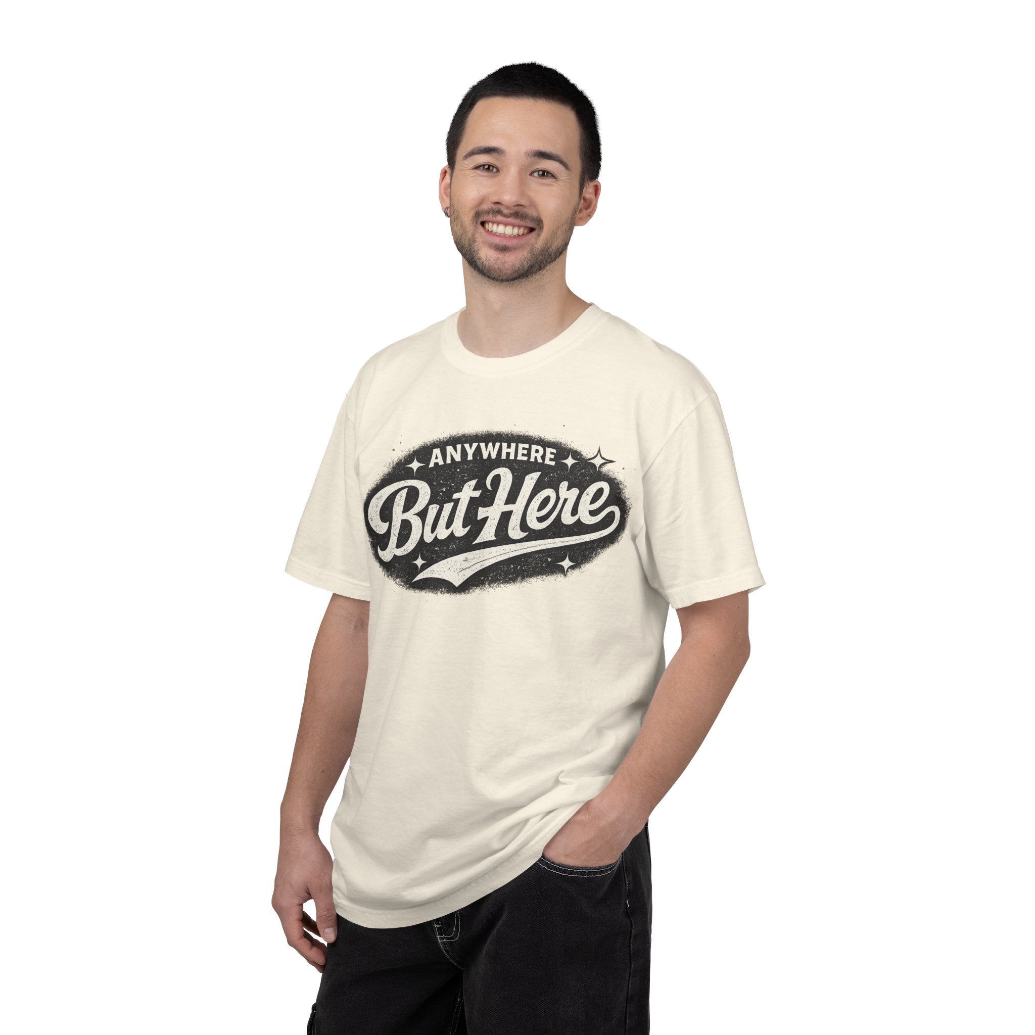 Anywhere But Here Retro Graphic T‑Shirt