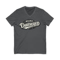 Mildly Unbothered V-Neck Tee — Retro Graphic Relaxed Attitude Shirt