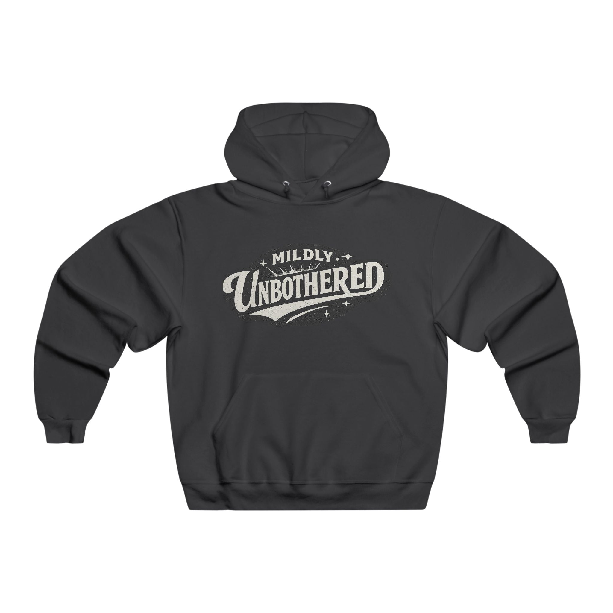 Mildly Unbothered Hoodie — Vintage Script Graphic Sweatshirt