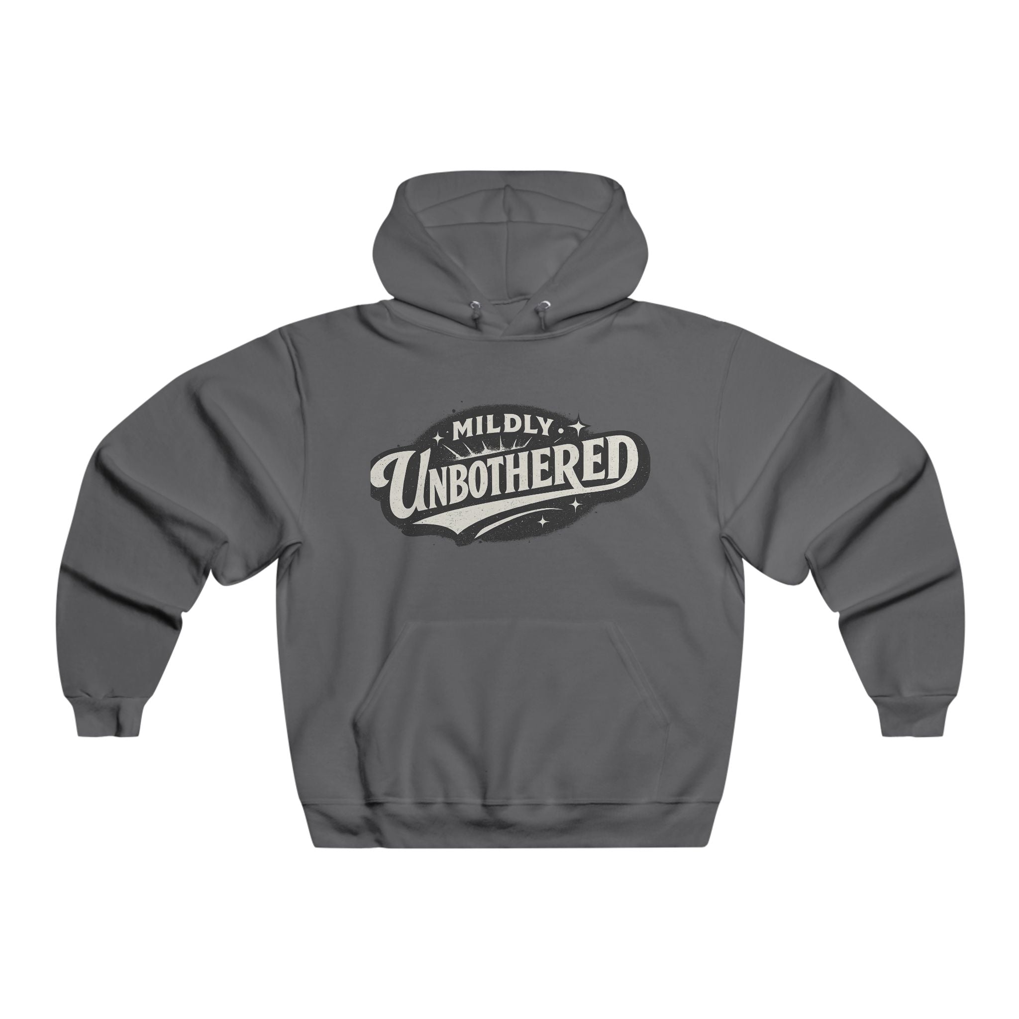 Mildly Unbothered Hoodie — Vintage Script Graphic Sweatshirt