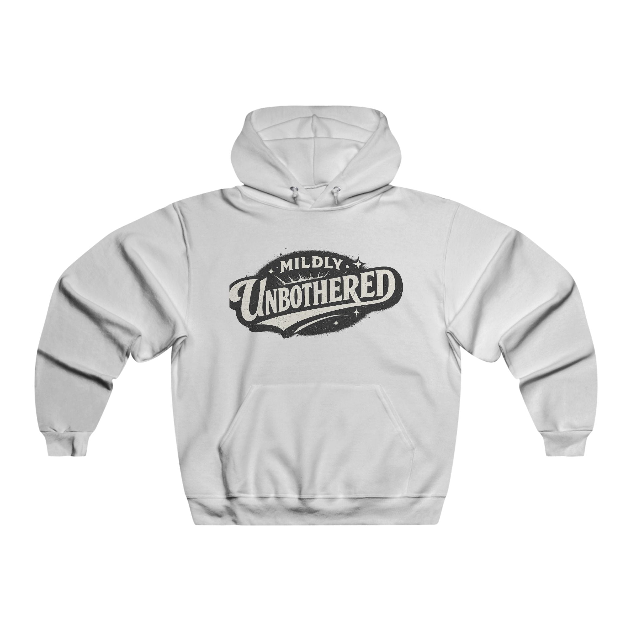 Mildly Unbothered Hoodie — Vintage Script Graphic Sweatshirt