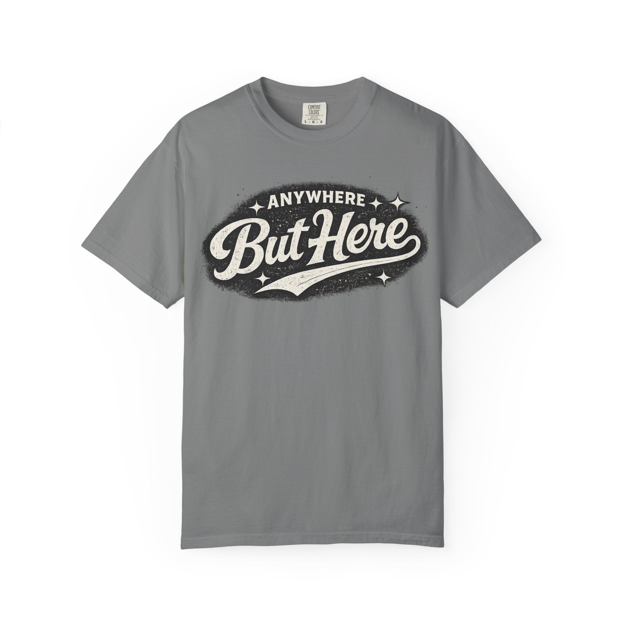 Anywhere But Here Retro Graphic T‑Shirt