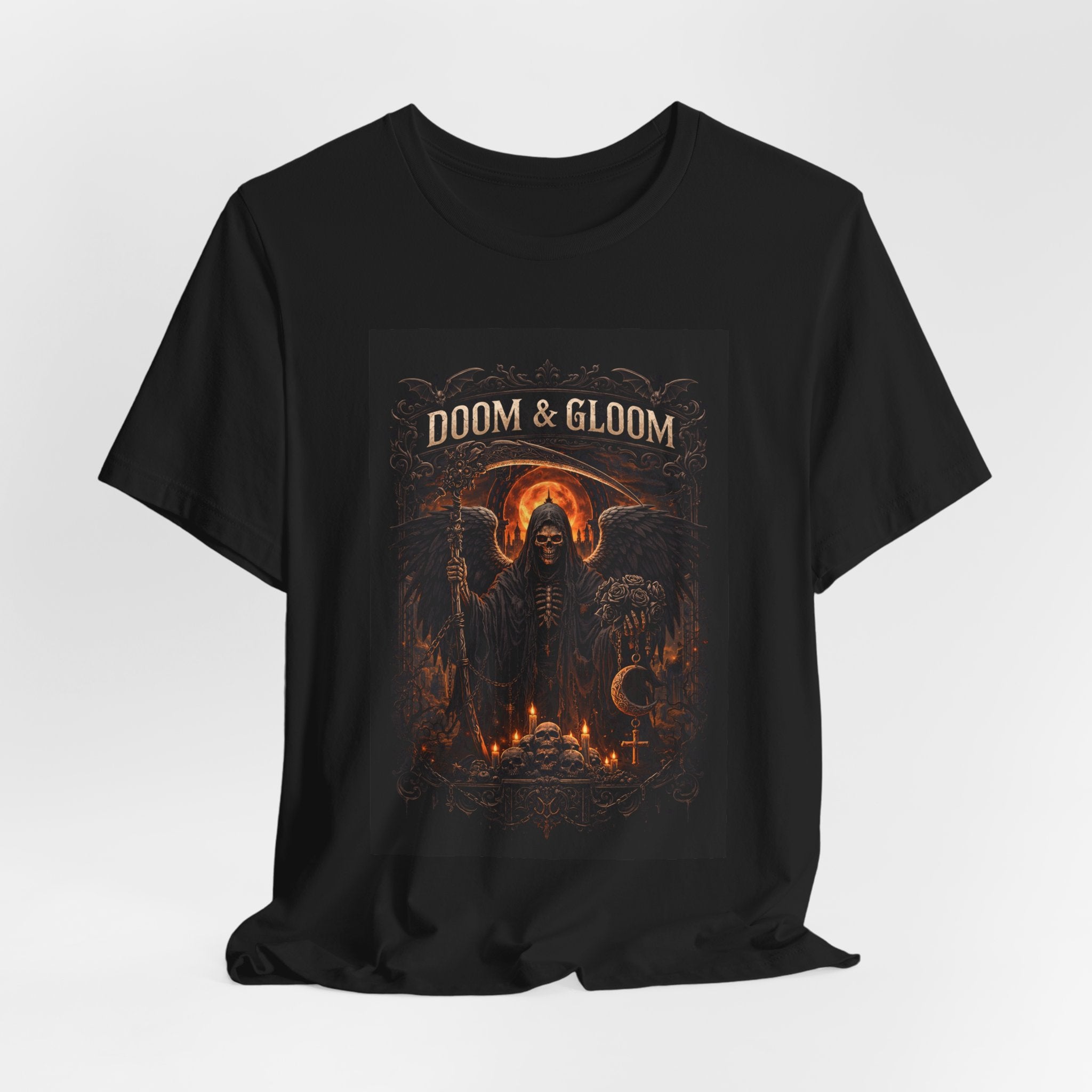 Doom & Gloom Grim Reaper T-Shirt — Gothic Halloween Horror Tee