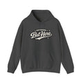 But Here Hoodie — 'Anywhere But Here' Vintage Script Hooded Sweatshirt