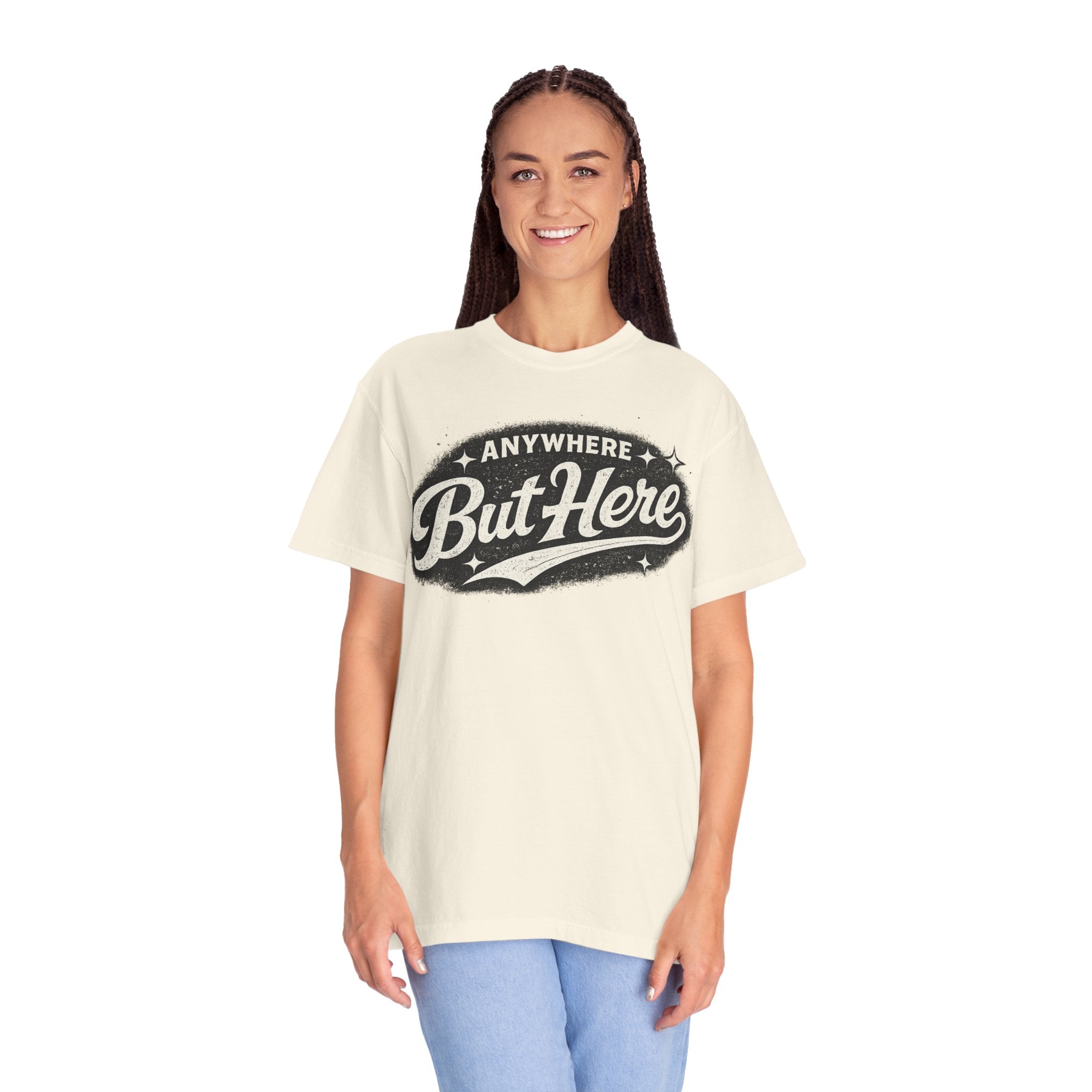 Anywhere But Here Retro Graphic T‑Shirt