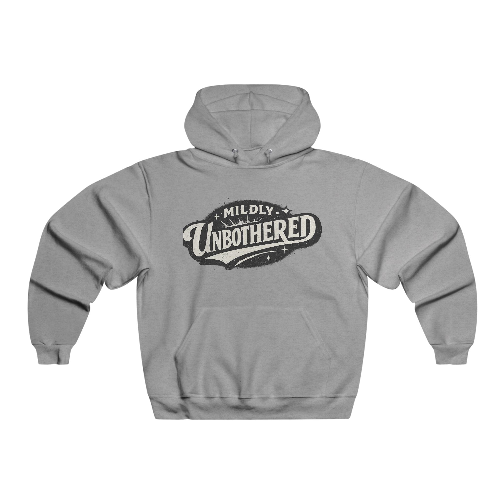 Mildly Unbothered Hoodie — Vintage Script Graphic Sweatshirt
