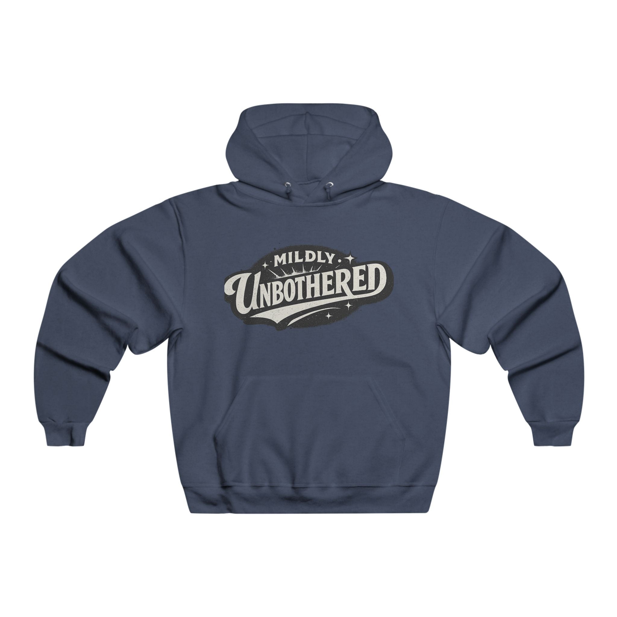 Mildly Unbothered Hoodie — Vintage Script Graphic Sweatshirt