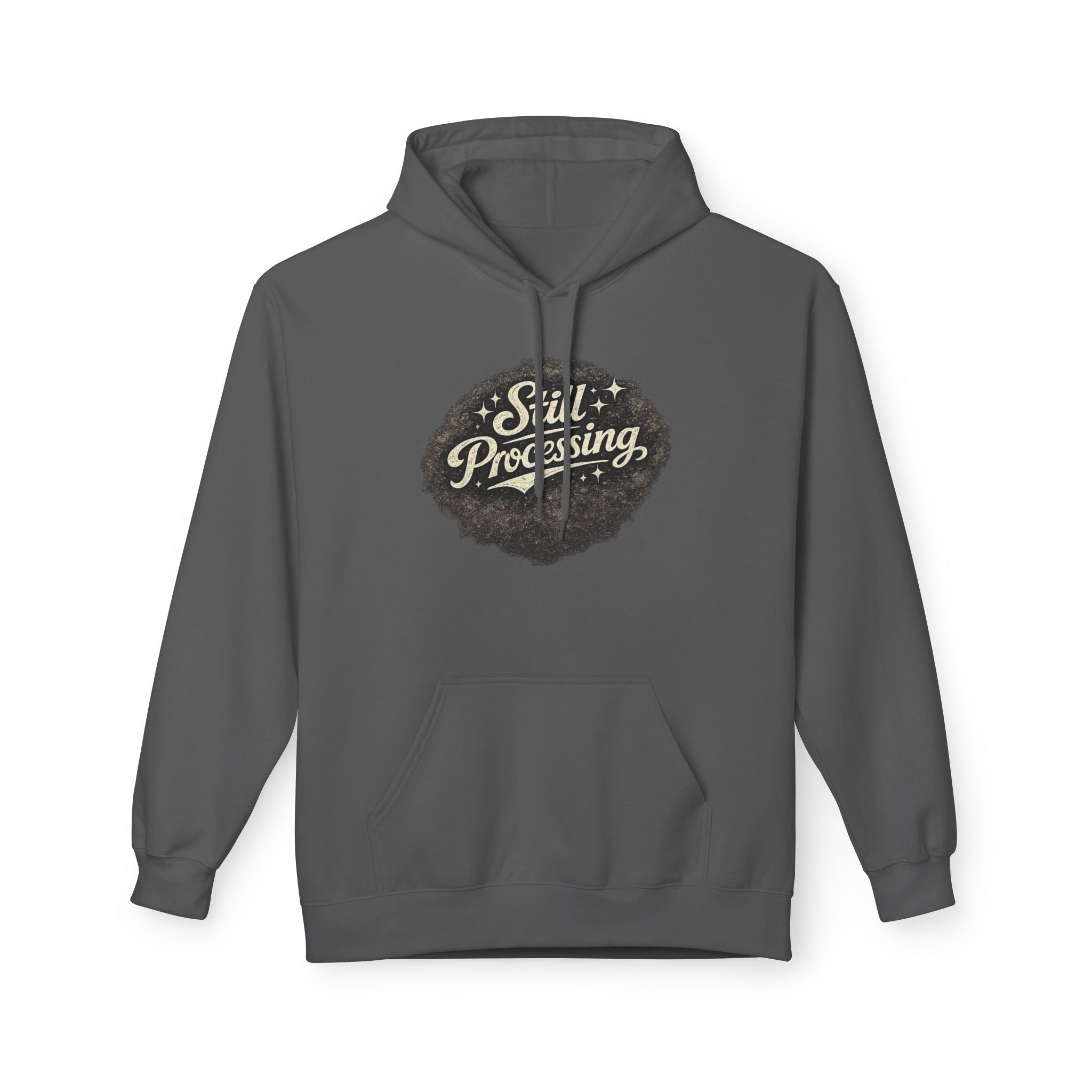 Still Processing Hoodie – Vintage Script Graphic Pullover