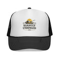 Slightly Unhinged Co. Trucker Hat – Vintage Mountain Logo Mesh Cap