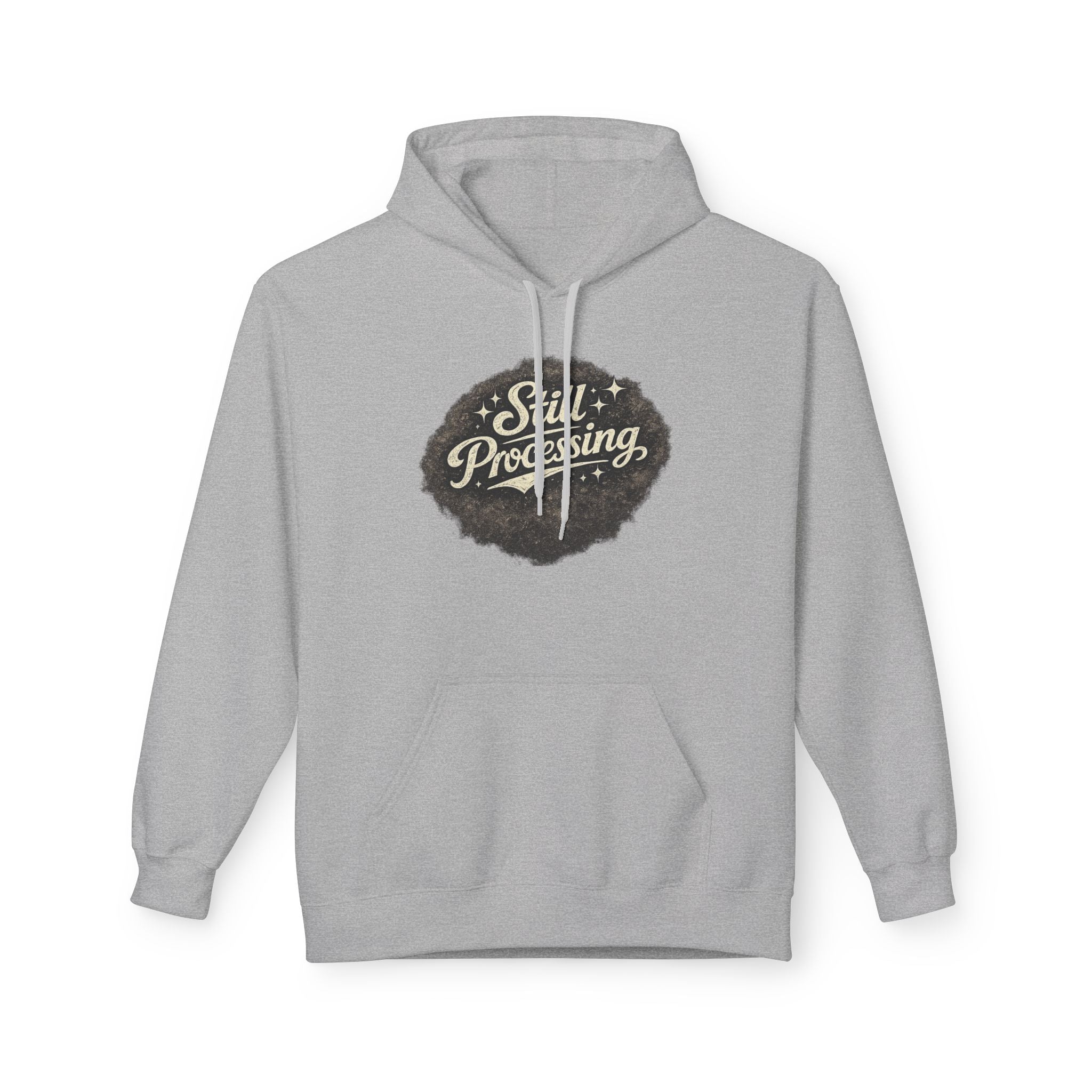 Still Processing Hoodie – Vintage Script Graphic Pullover