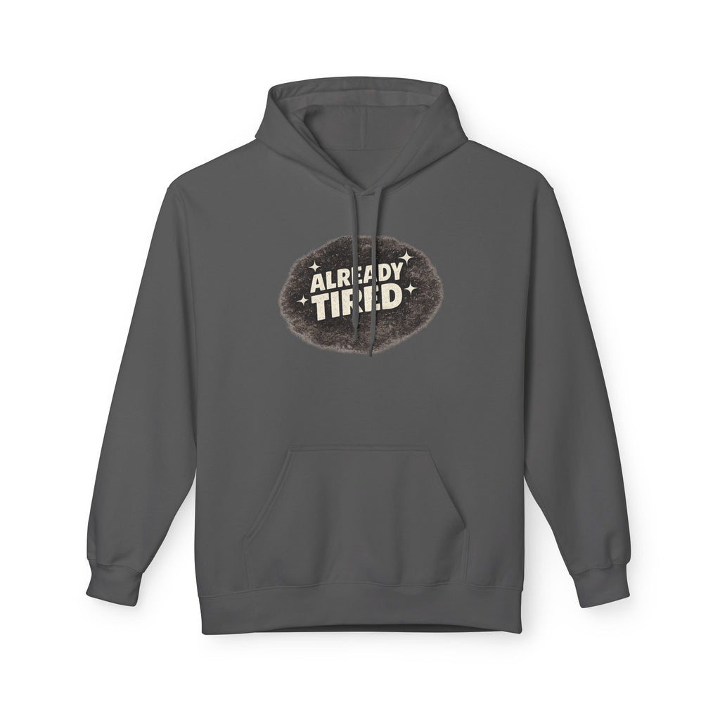 Already Tired Hoodie — Funny Retro Distressed Graphic Pullover