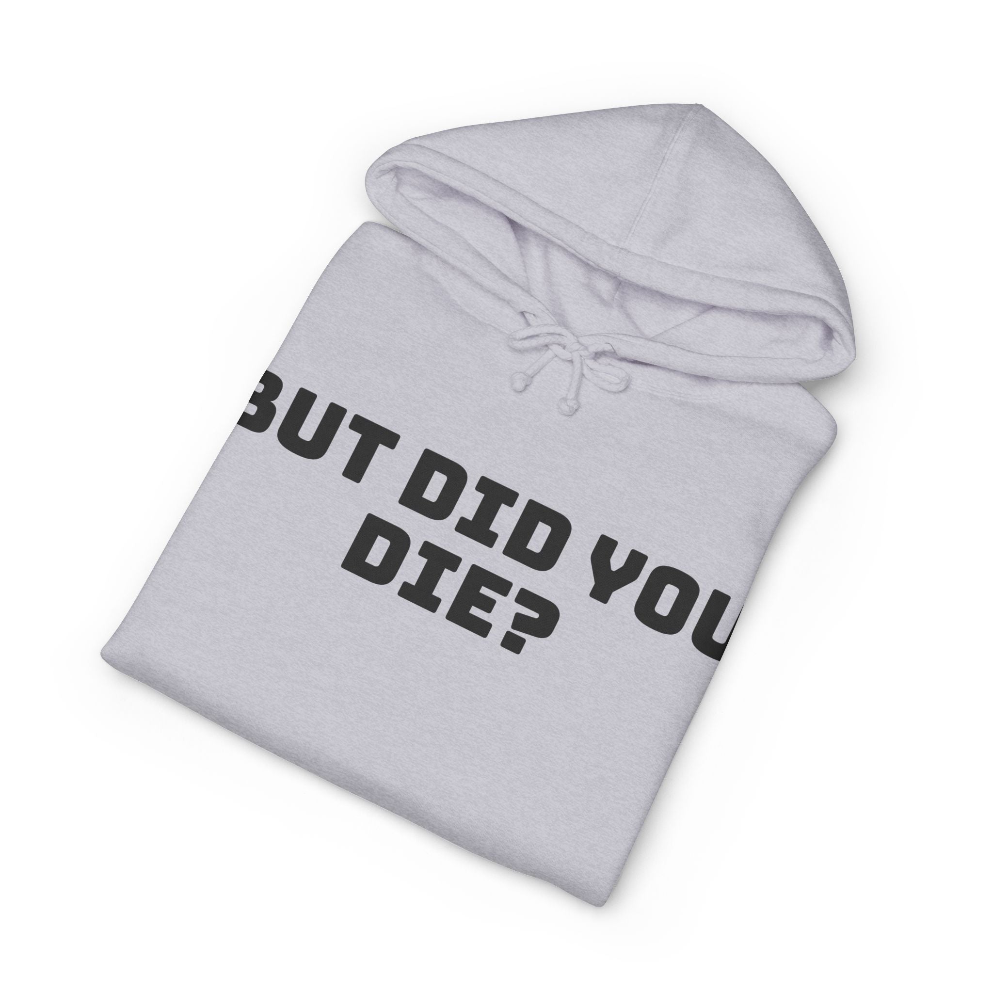 “But Did You Die?” Hoodie — Deadpan Humor, Everyday Comfort