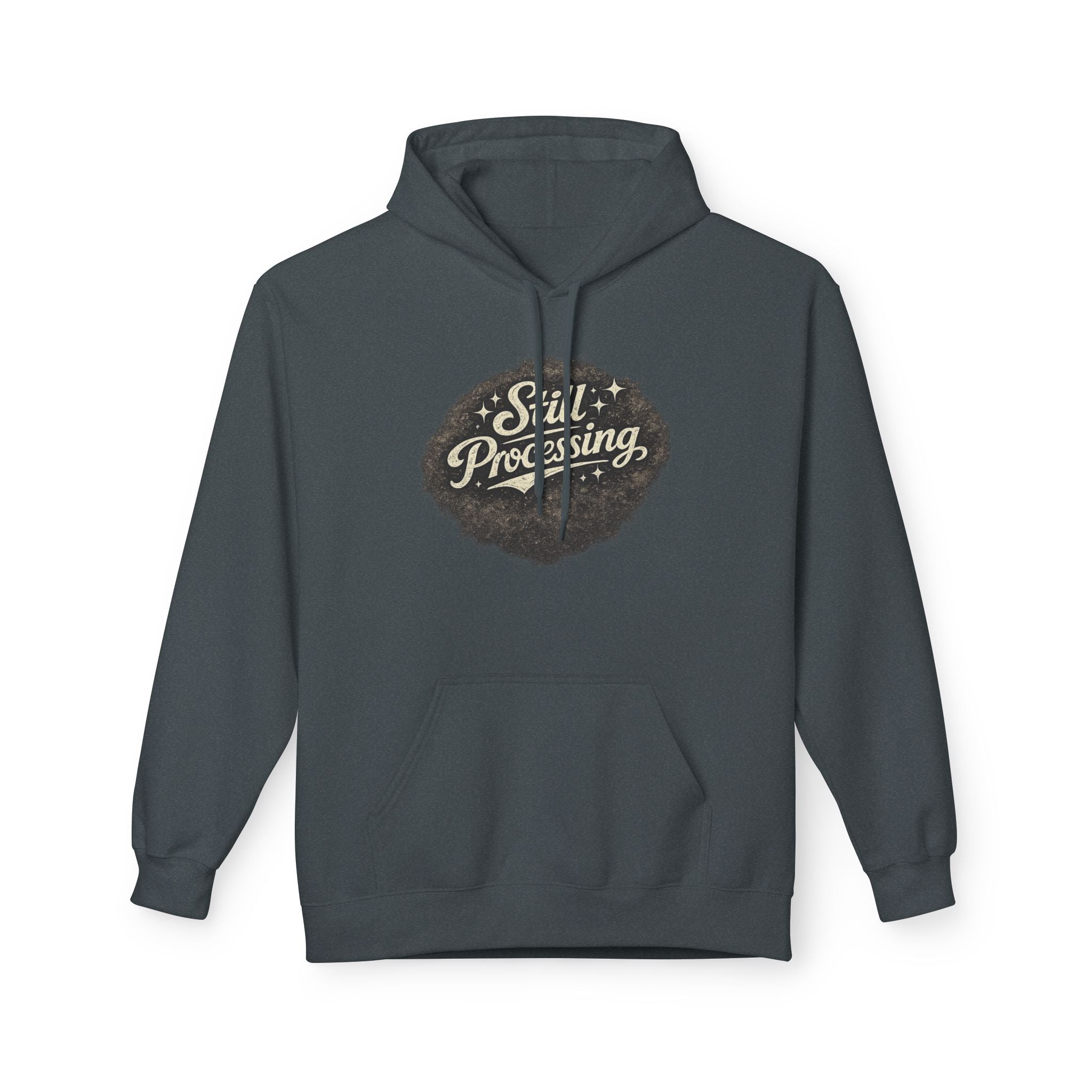 Still Processing Hoodie – Vintage Script Graphic Pullover