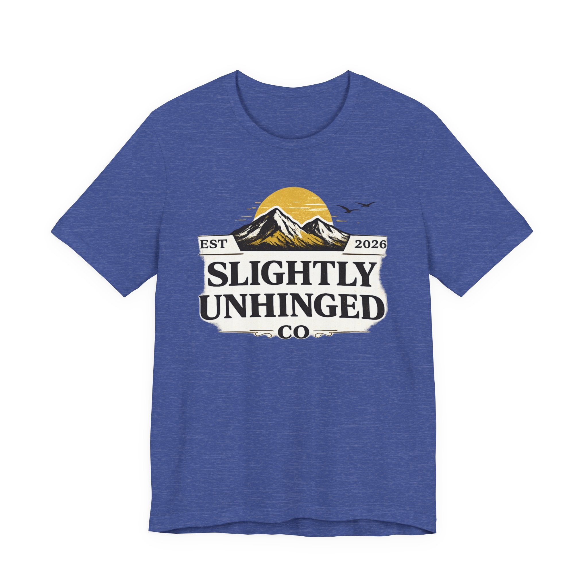 Slightly Unhinged Co. Mountain Graphic Tee — Vintage Outdoor Adventure T-Shirt
