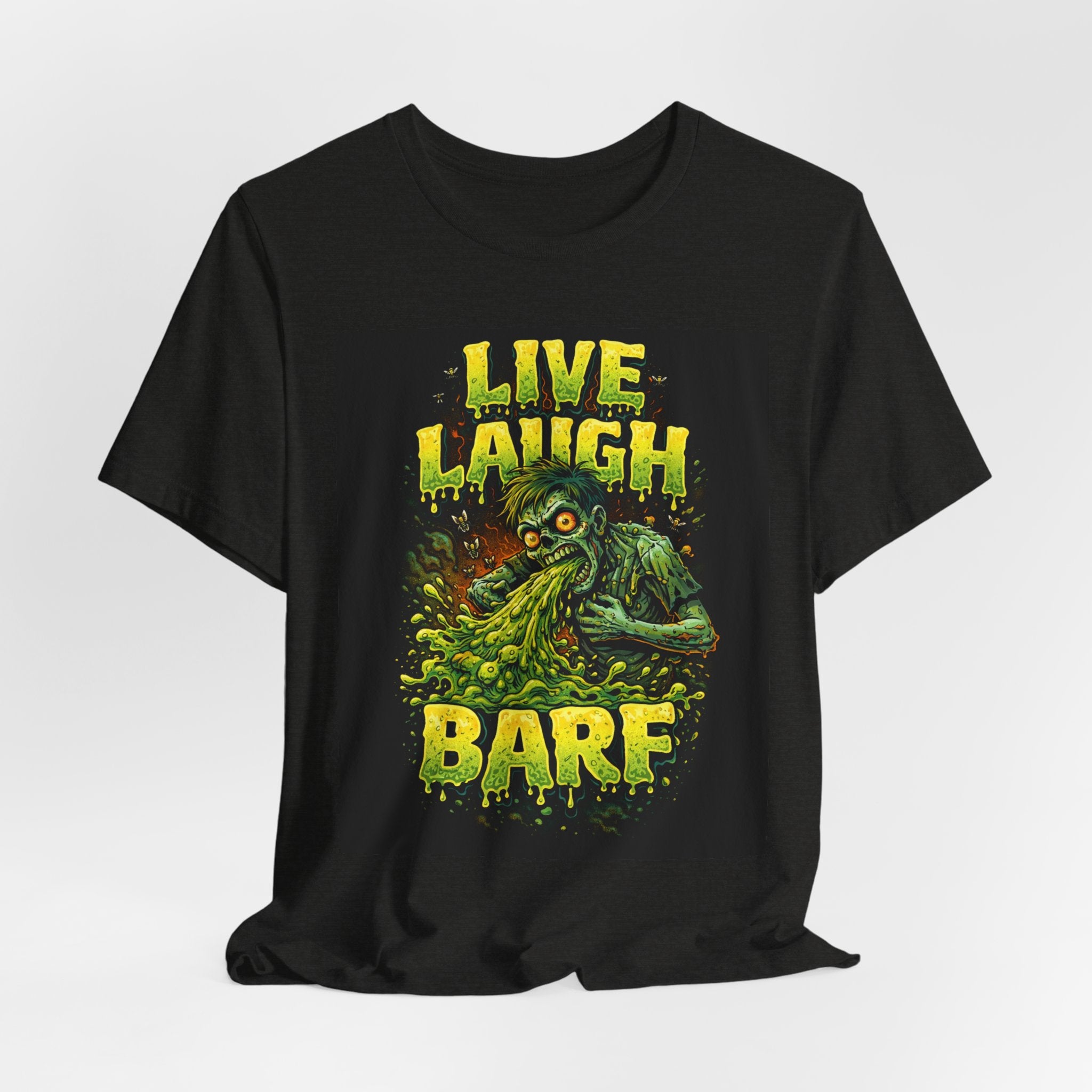 Live Laugh Barf Graphic T-Shirt — Dark Humor Tee