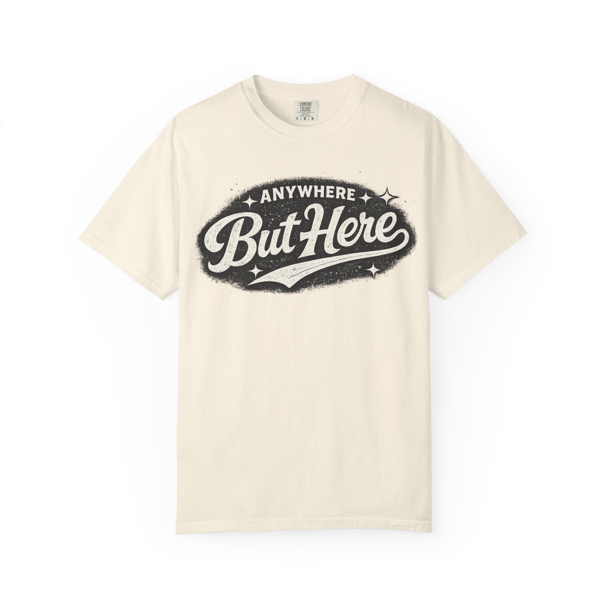 Anywhere But Here Retro Graphic T‑Shirt