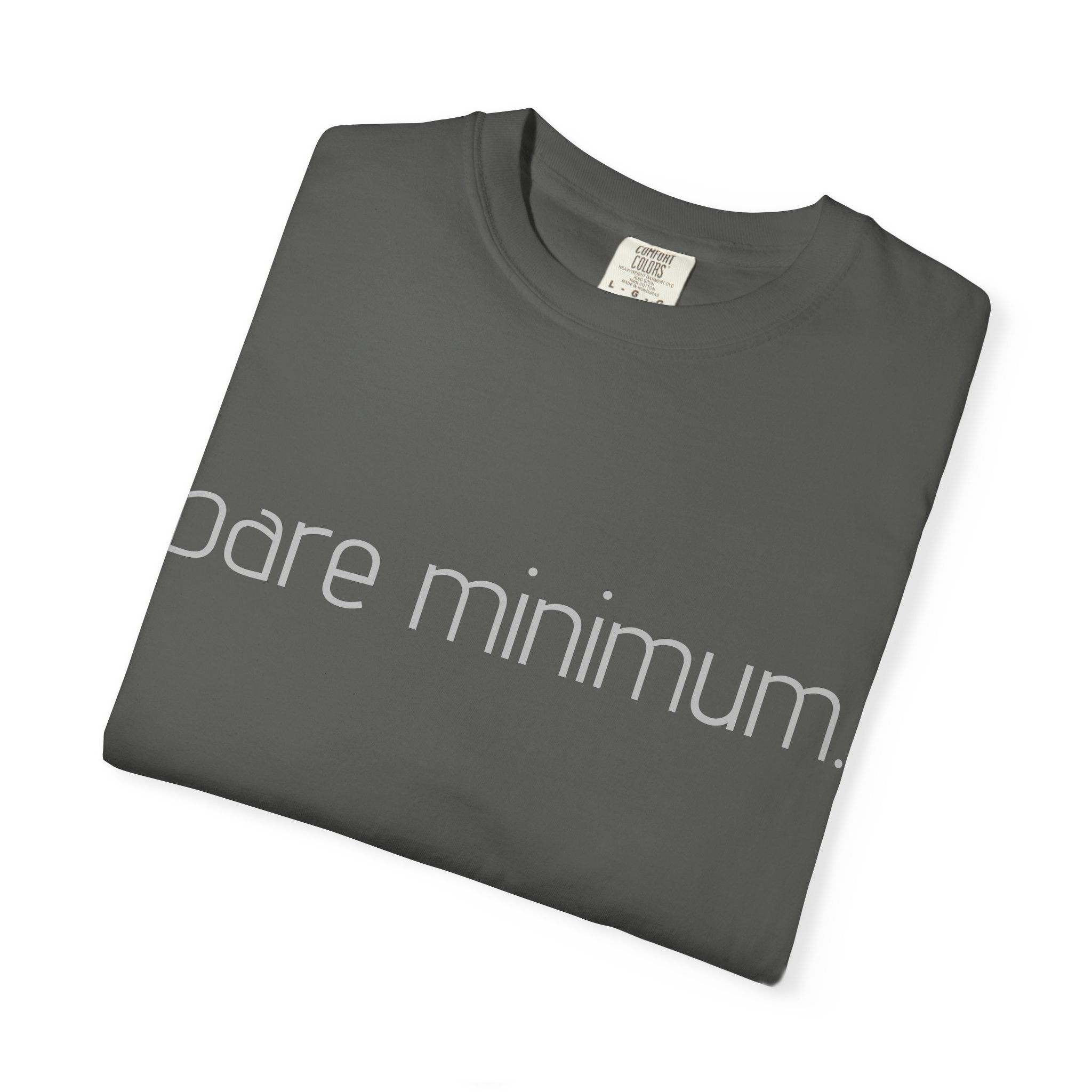 bare minimum. T-shirt | Minimal Typography Shirt, Simple Text Tee