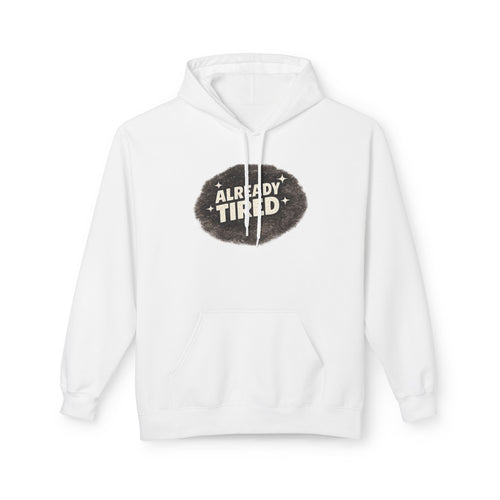Already Tired Hoodie — Funny Retro Distressed Graphic Pullover
