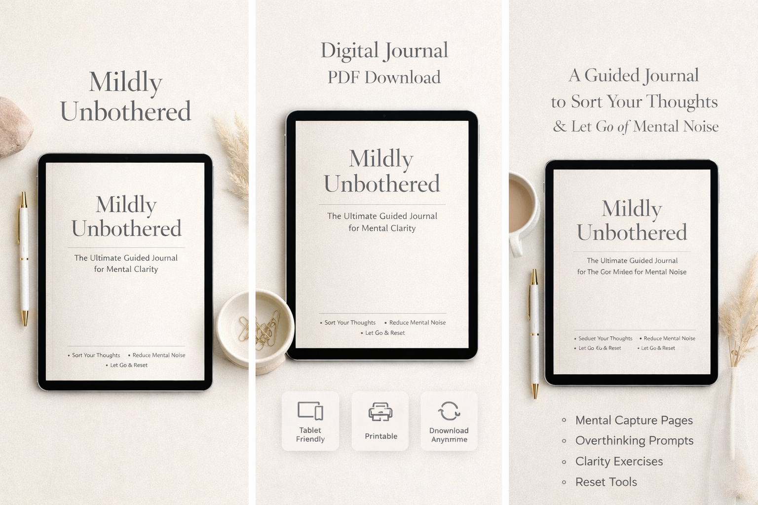 Mildly Unbothered – The Ultimate Guided Journal for Mental Clarity